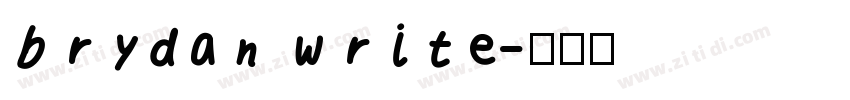 brydan write字体转换